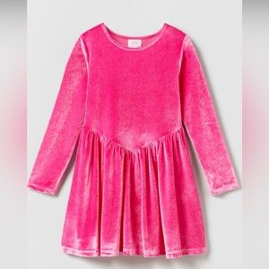 Zara pink velvet dress girls size 13-14